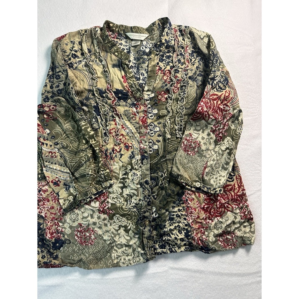 Christopher Banks Petite Extra-Large 3/4 Lengths Sleeve Women's Blouse